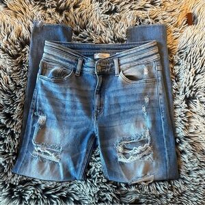 KanCan Distressed Mid-Rise Skinny Jeans